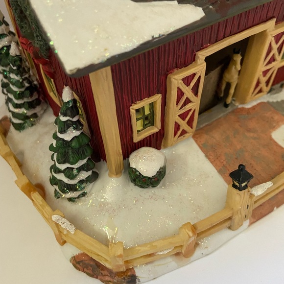 Santa’s Workbench Willow Walk Farm Lighted Christmas Village - Picture 8 of 11